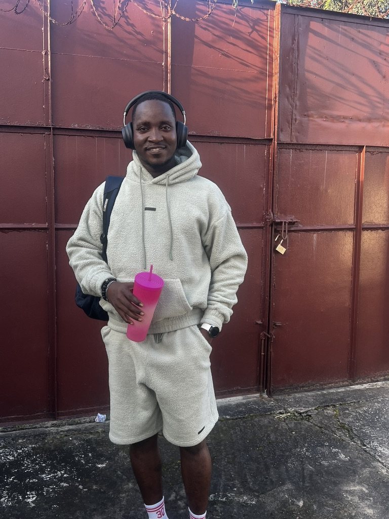 Emmanuel in a casual professional moment